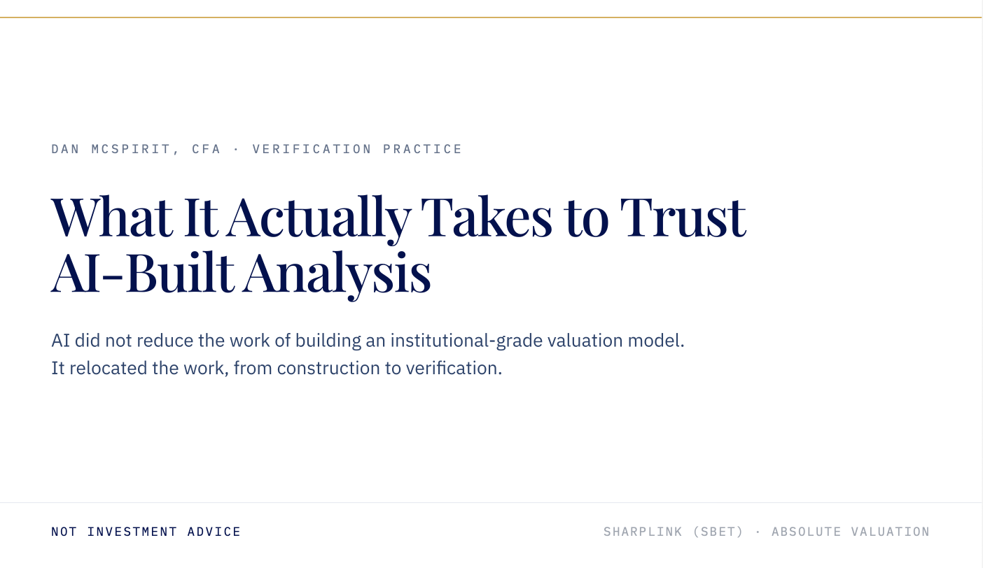 What It Actually Takes to Trust AI-Built Analysis